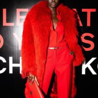 Adut akech all red outfit