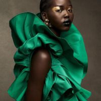 Adut akech black lipstick