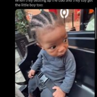 Black Baby Suprised Face Meme Gray Clothes