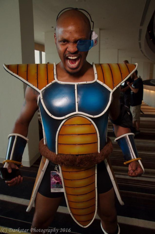 Black bald guy as nappa