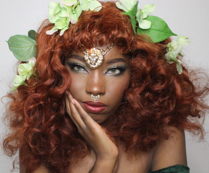 Black girl as poison ivy face