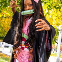 Black girl best cosplay as nezuko