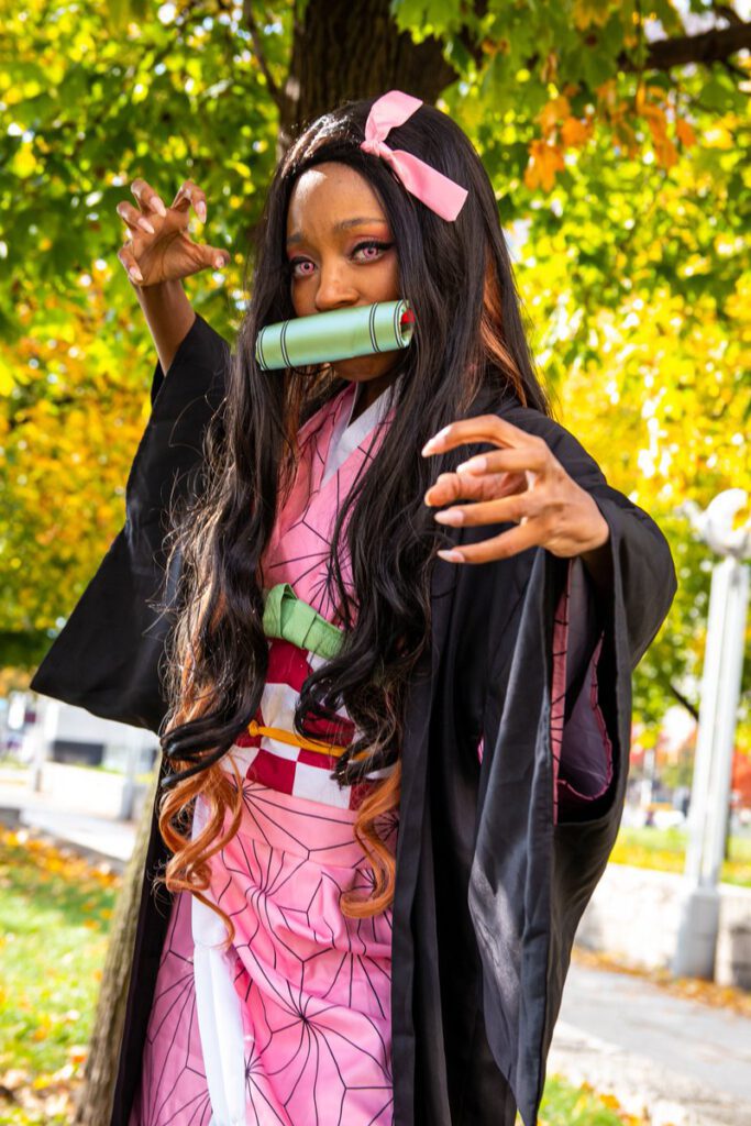 Black girl best cosplay as nezuko