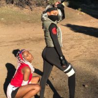 Black girls as sakura and kakashi