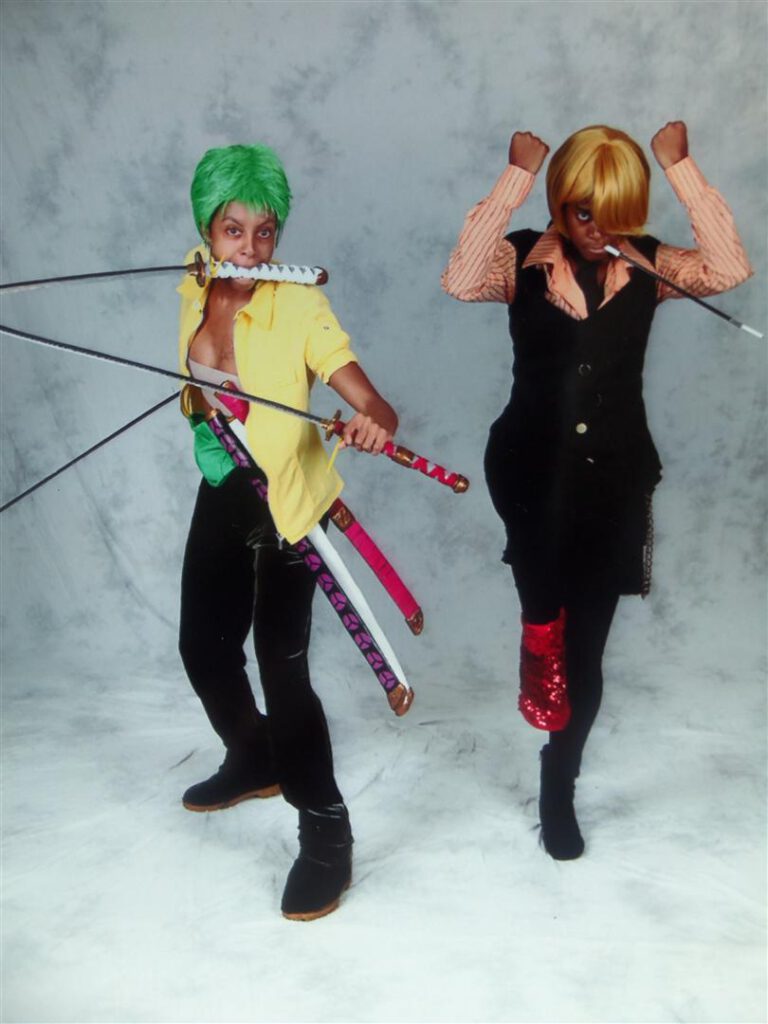 Black girls as zoro and sanji together