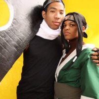 Black guy and black girl as zabuza and haku