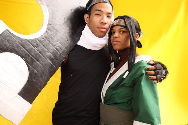 Black guy and black girl as zabuza and haku