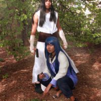 Black guy as neji with black girl as hinata perfect