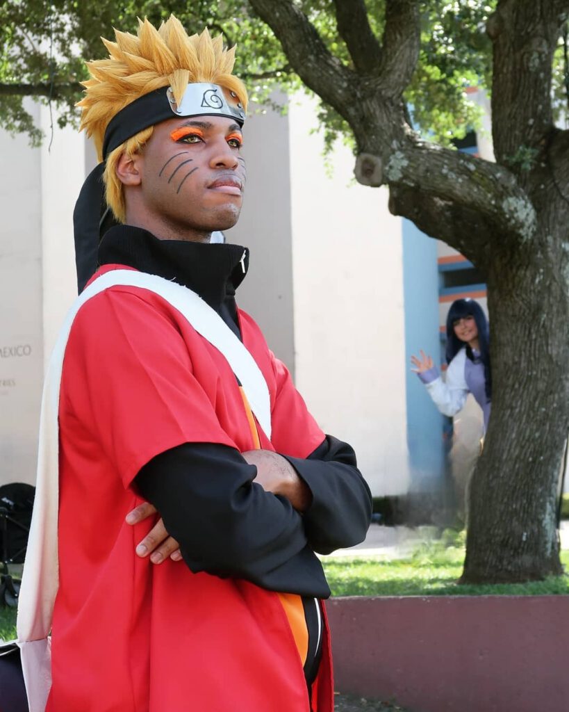 Black guy as naruto with hair