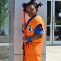 Black kid as goku