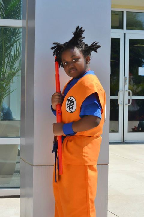 Black kid as goku