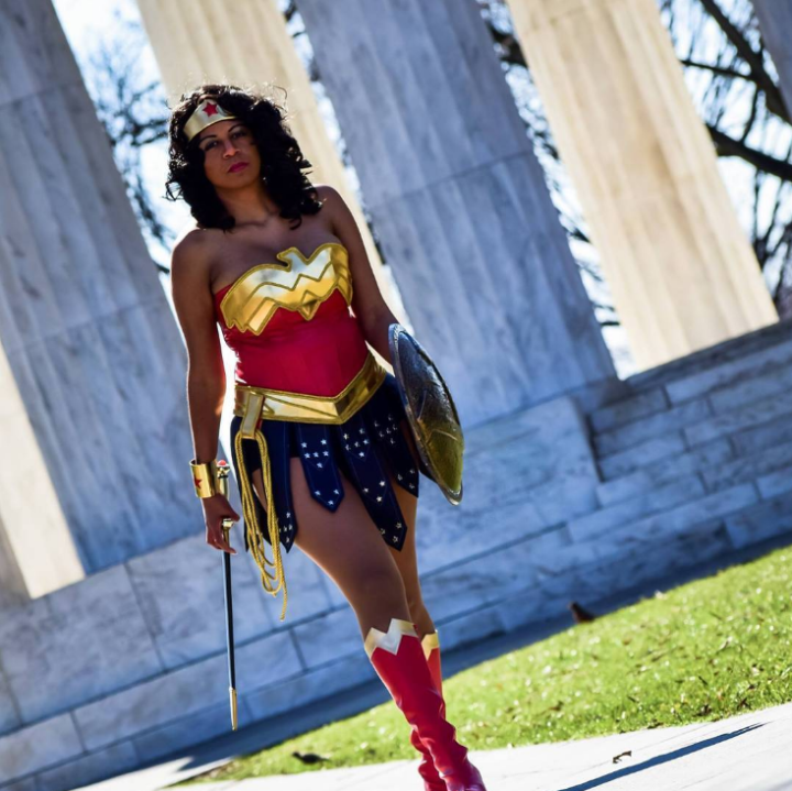 Black older woman as wonder woman or nubia