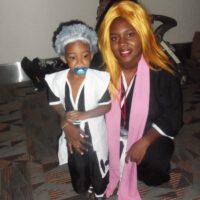 Cute black boy as hitsugaya with mom as rangiku