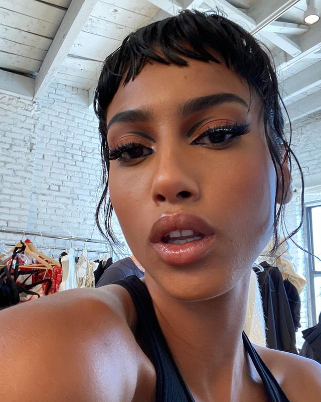 Imaan hammam face upclose