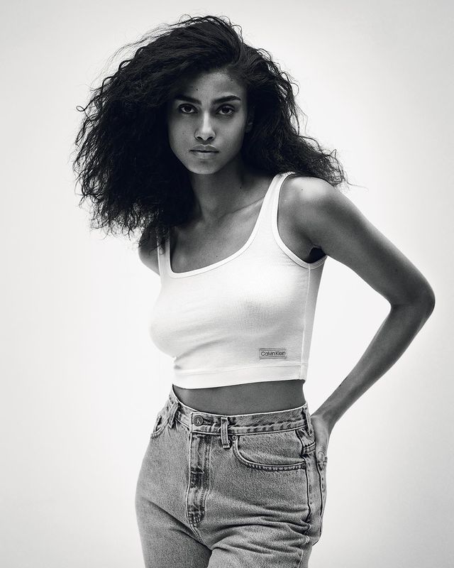 Imaan hammam modeling kelvin klein