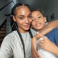 Jourdan dunn with son