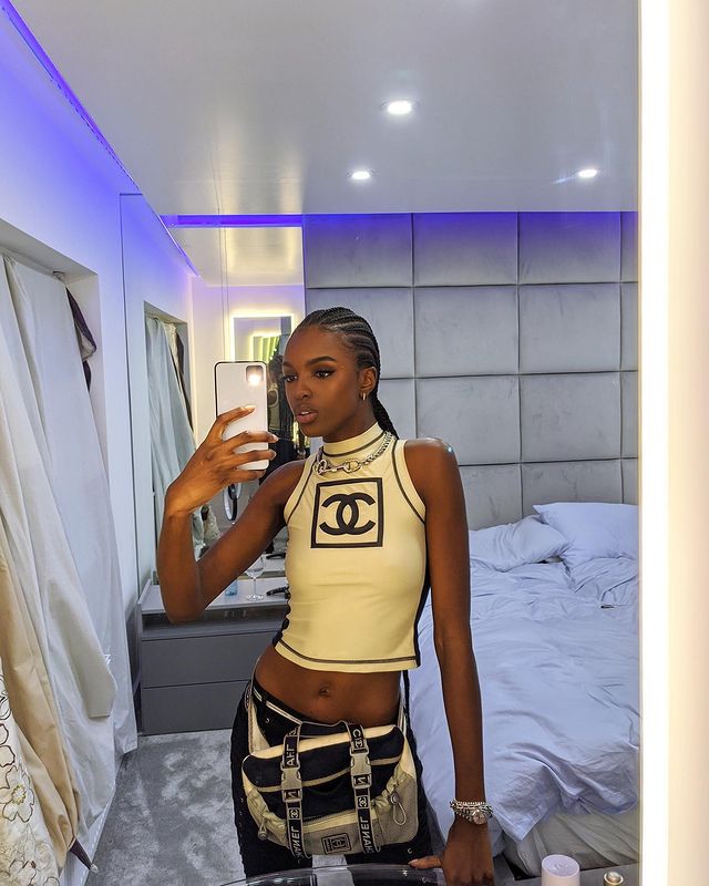 Leomie anderson chanel outfit