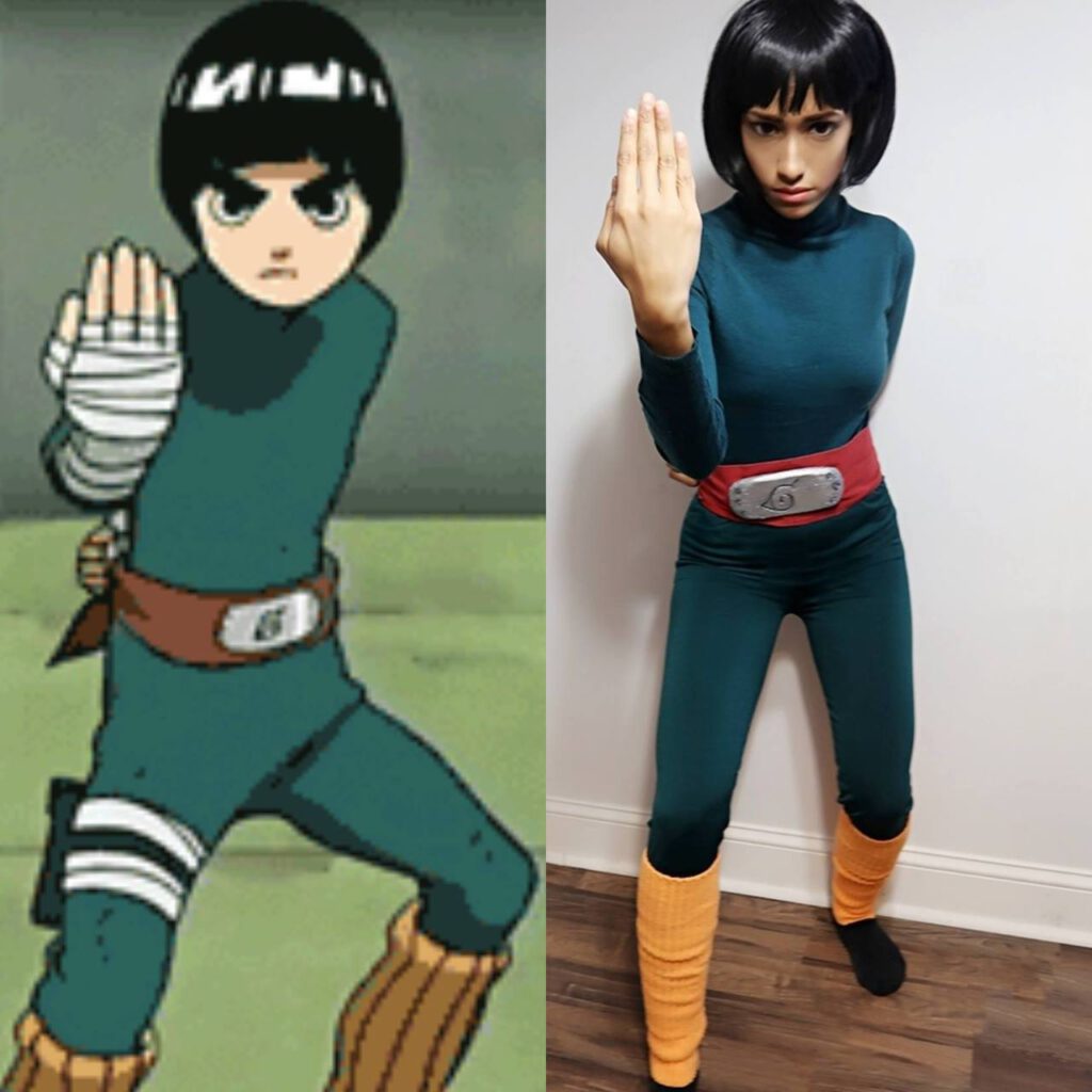 Light skin black girl as rock lee