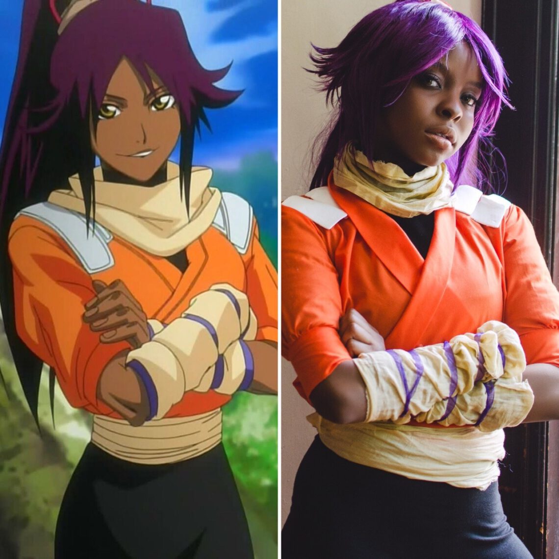 Perfect yoruichi cosplayer