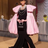 Winnie harlow long black dress