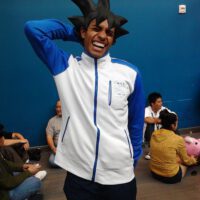 Black guy as laughing goku