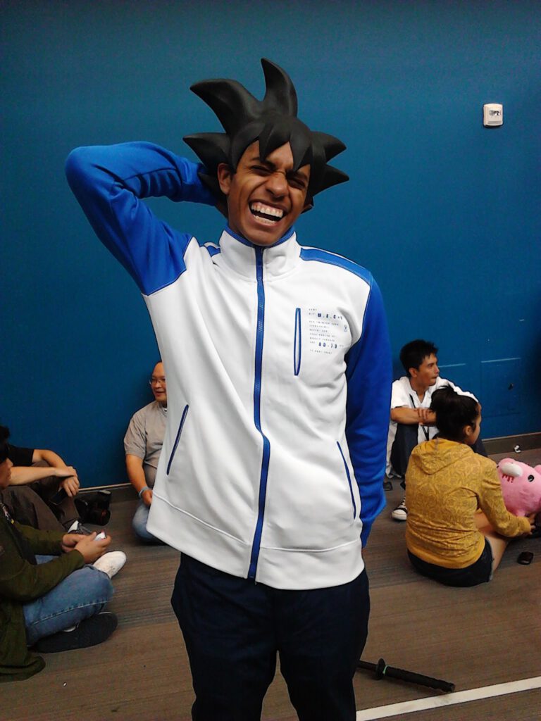 Black guy as laughing goku