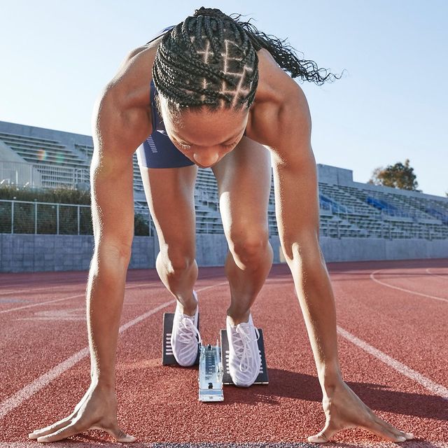 Allyson Felix Getting Ready To Run