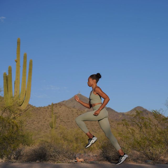 Allyson Felix Wearing New Balance Shoes