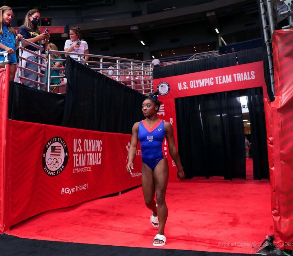 Simone Biles Walking