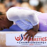 Simone Biles Getting Ready