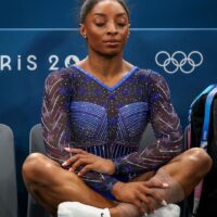 Simone Biles Meditating