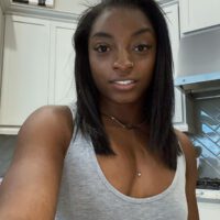 Simone Biles Selfie In Kitchen