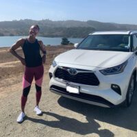 Simone Manuel With Her Toyota Suv