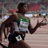 Blessing Okagbare running fast