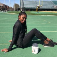 Christina Clemons on track field