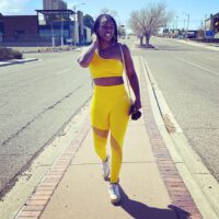 Claressa Shields cute yellow outfit