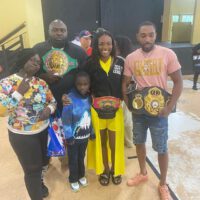 Claressa Shields in flint with fans