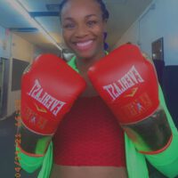 Claressa Shields smiling before match