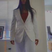 Claressa Shields white suit