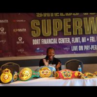 Claressa Shields with her belts