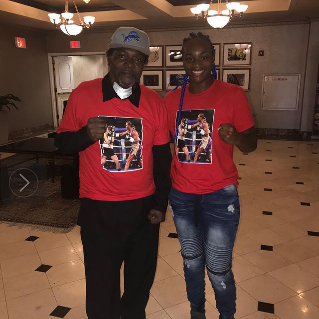 Claressa Shields with her father