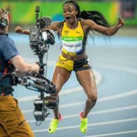 Elaine Thompson happy after winning