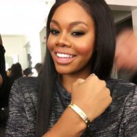 Gabby Douglas gold bracelet