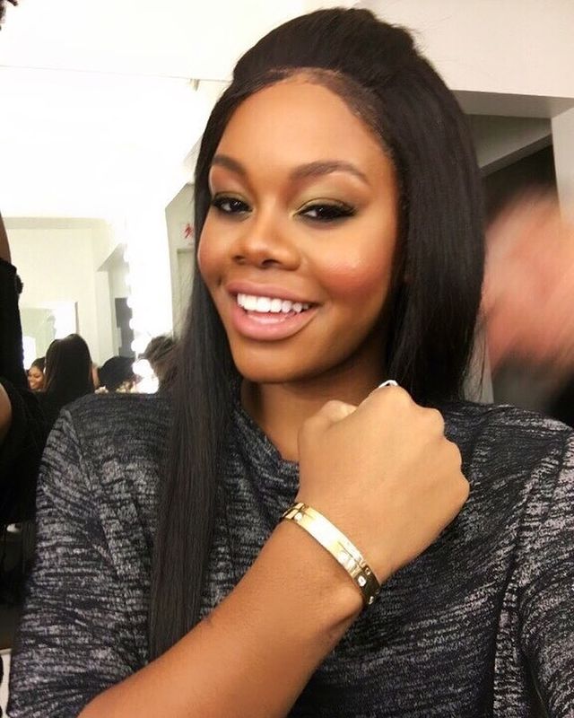 Gabby Douglas gold bracelet