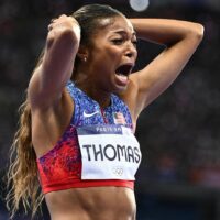 Gabby Thomas Meme 2024 Winning Crying