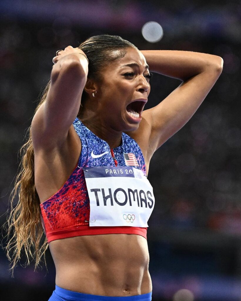 Gabby Thomas Meme 2024 Winning Crying