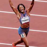 Gabby Thomas Winning 200m Final Gold In 2024 Paris