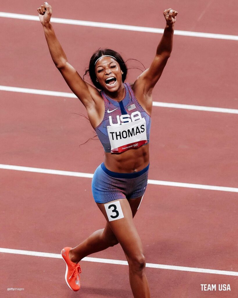 Gabby Thomas Winning 200m Final Gold In 2024 Paris