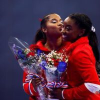 Jordan Chiles with Simone Biles