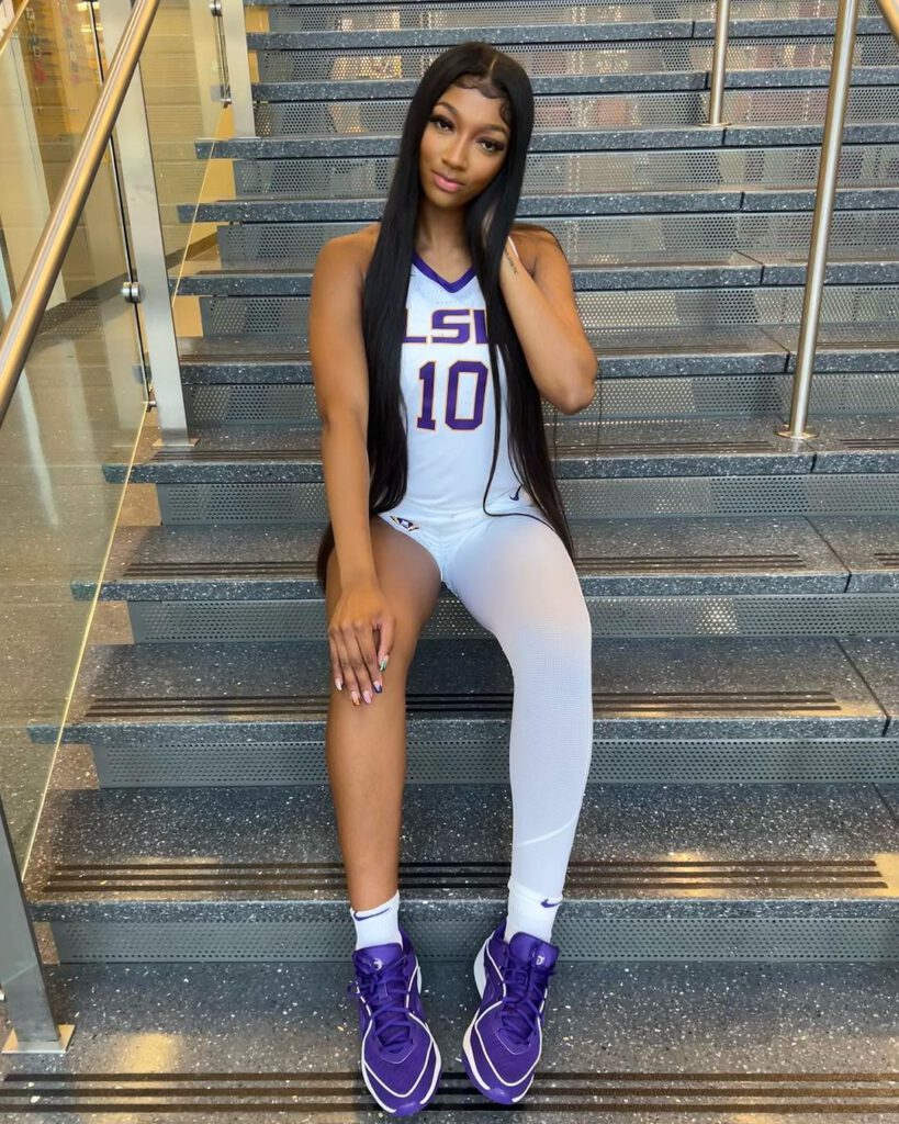 Angel Reese Wearing Lsu Gear